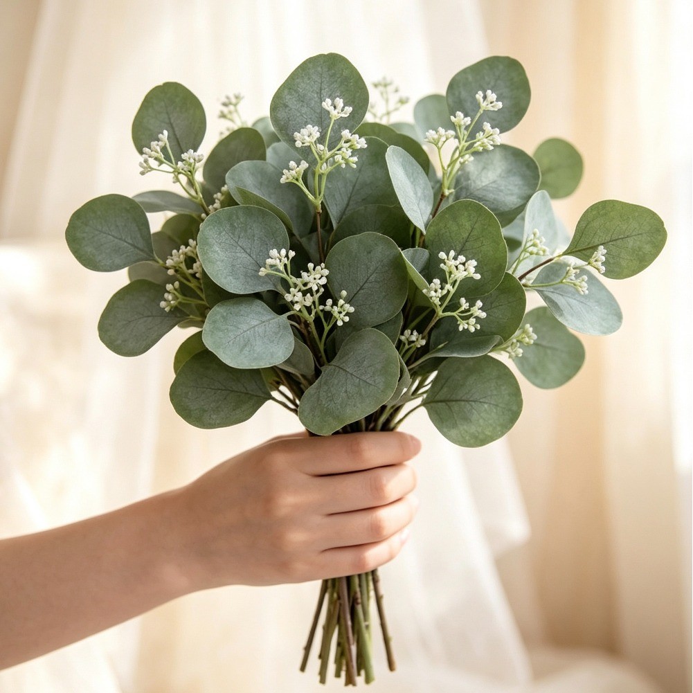 Florist Supply Bulk - 1/3 Adet Yapay Okaliptüs Dalları, Sahte