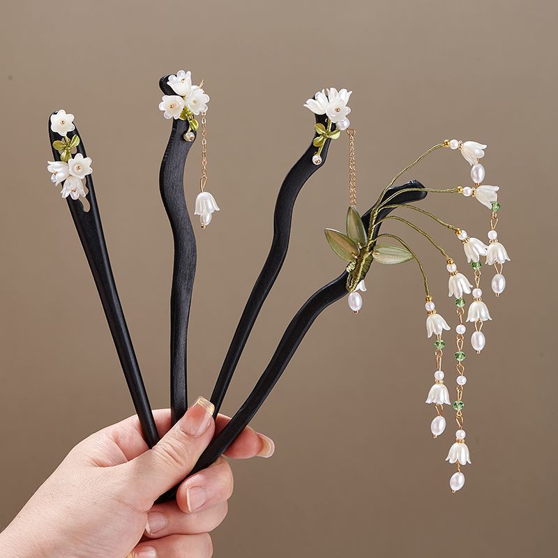 Supply Florist - Vadi Zambakları Saç Tokası Retro Ahşap