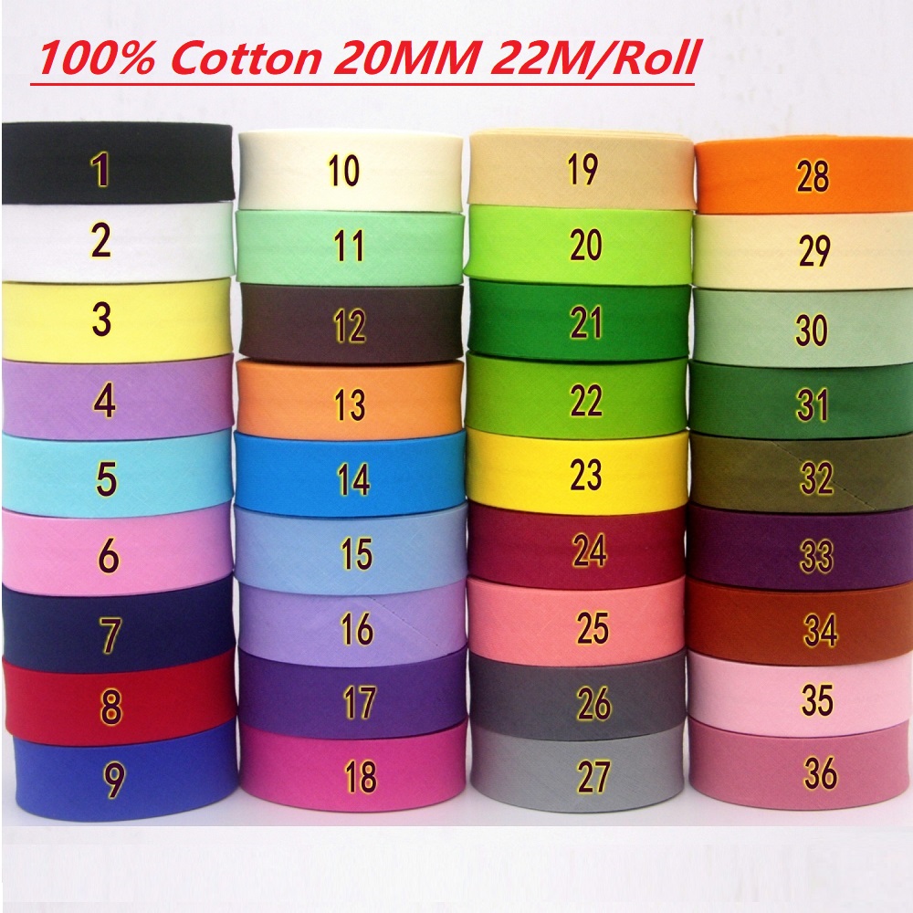 Ribbon Organza Roll - 22m/Rulo %100 Pamuklu Biye Bant, 20mm