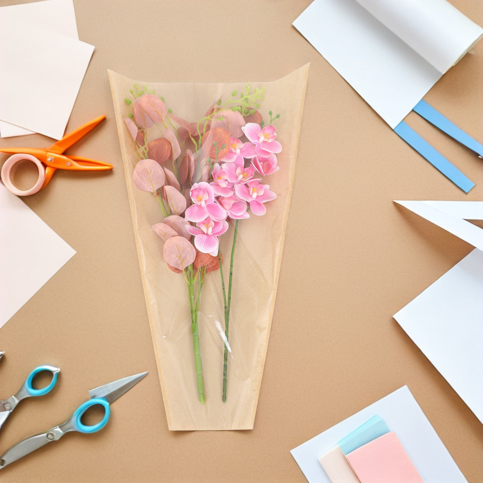 50 Adet Kraft Çiçek Çantası Şe - Flower Wrap Kraft incelemesi ve fiyatı