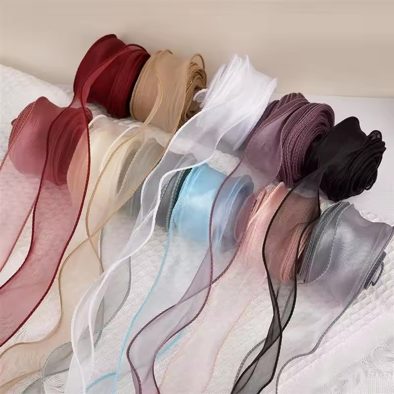 10Yards/Roll Şeffaf Şifon Kurd - Ribbon Organza Roll incelemesi ve fiyatı
