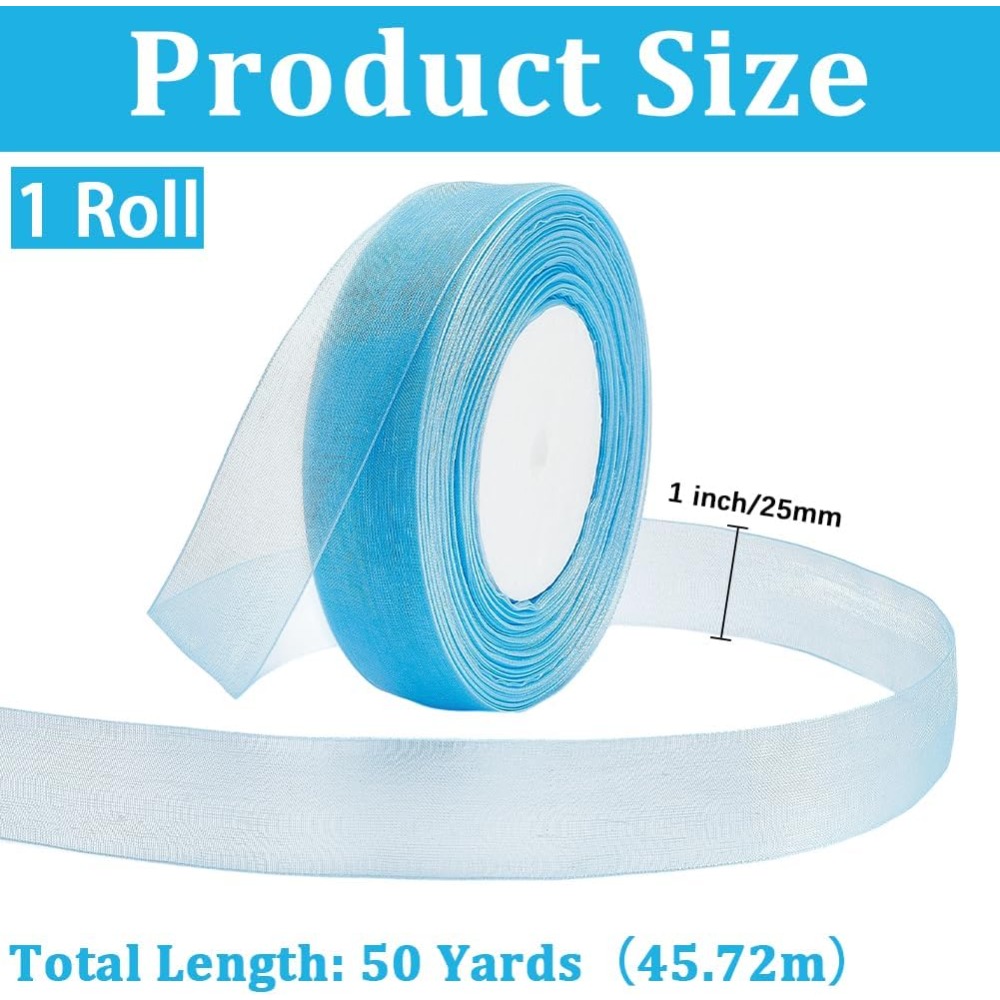 1 Rulo Şeffaf Organze Kurdele  - Ribbon Organza Roll incelemesi ve fiyatı