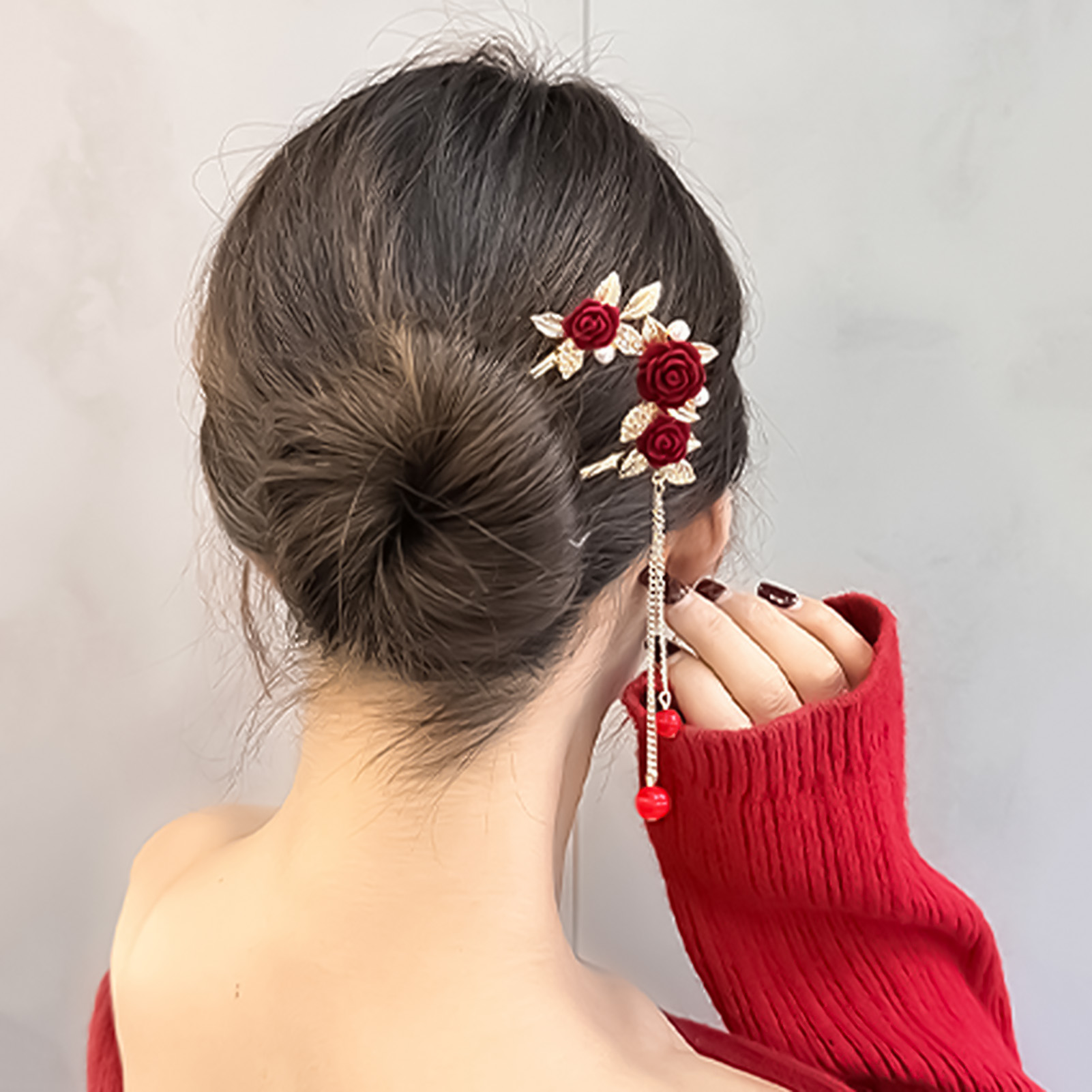 Çin tarzı gül çiçek saç tokası - Supply Florist incelemesi ve fiyatı