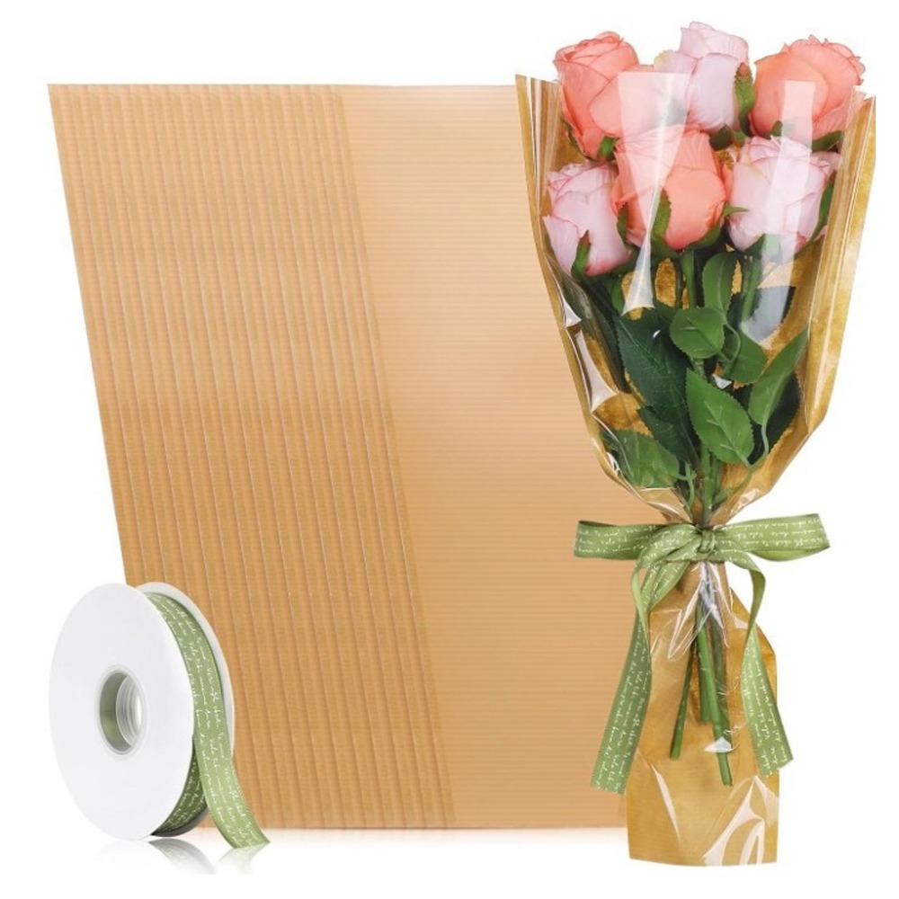 50 Adet Açık Kahve Çiçek Paket - Flower Wrap Kraft incelemesi ve fiyatı