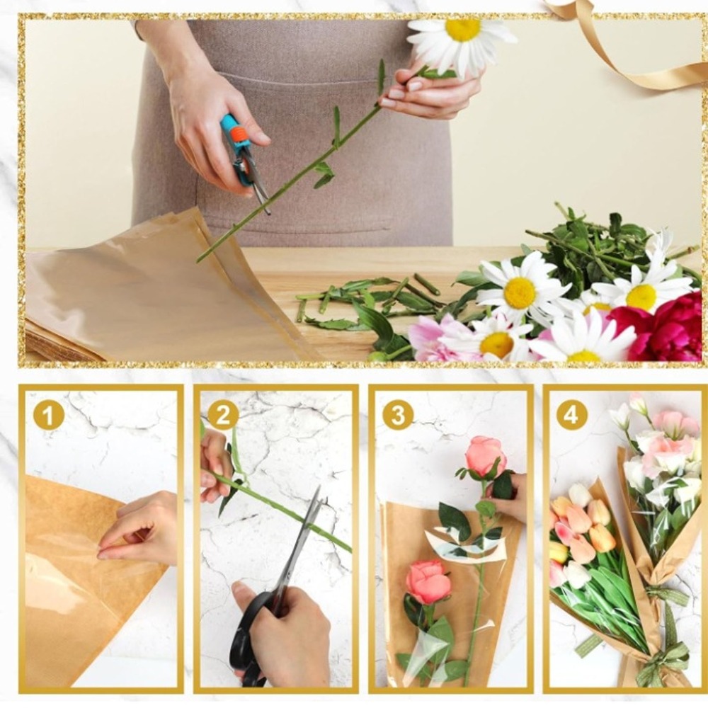 50 Adet DIY Craft Açık Kahve Ç - Flower Wrap Kraft incelemesi ve fiyatı
