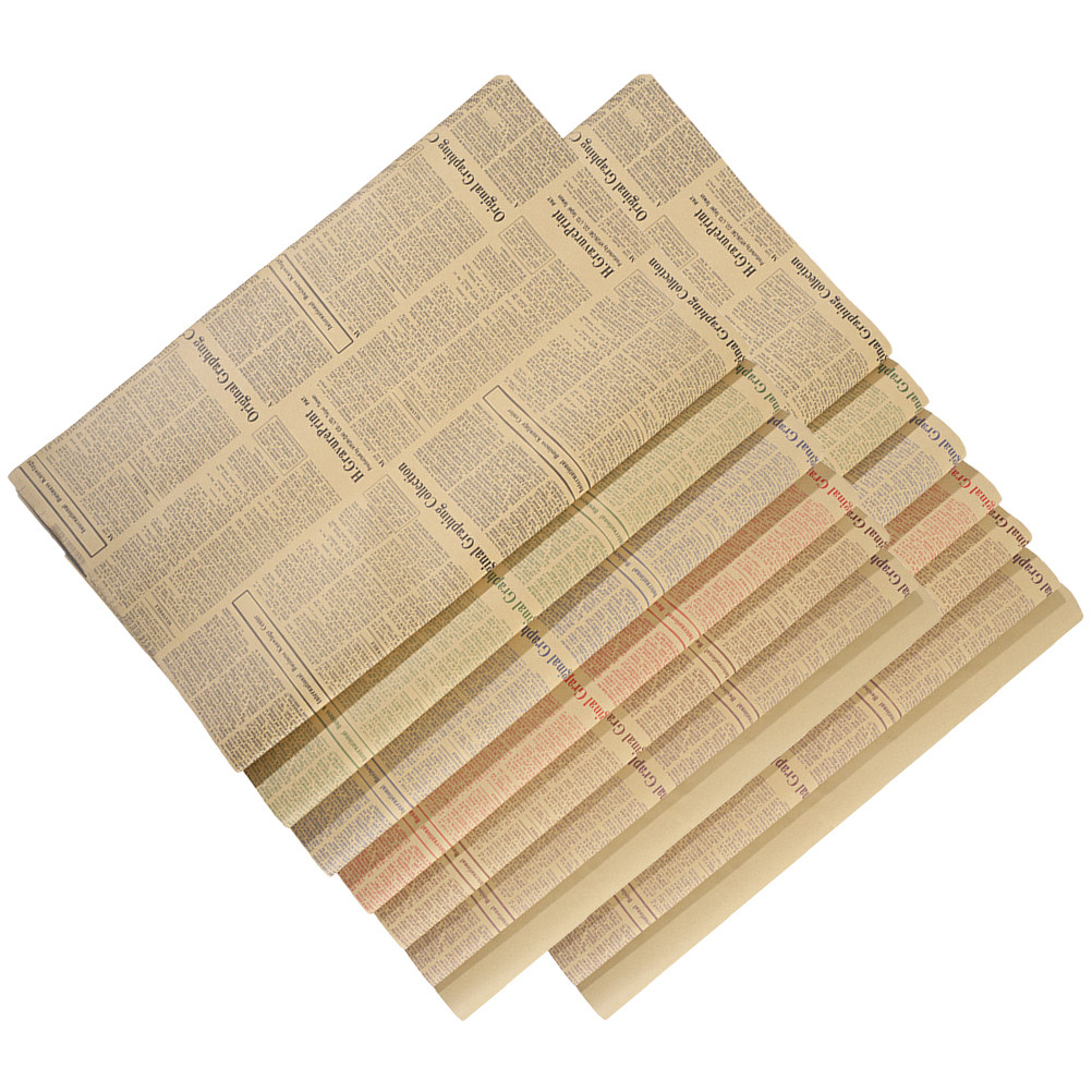 20 Yaprak Eski Gazete Tarzı Kr - Flower Wrap Kraft incelemesi ve fiyatı