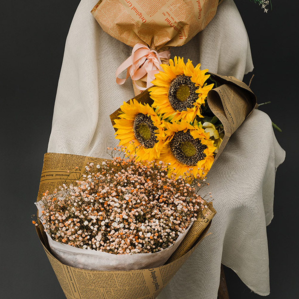 20 Yaprak Eski Gazete Tarzı Kr - Flower Wrap Kraft incelemesi ve fiyatı