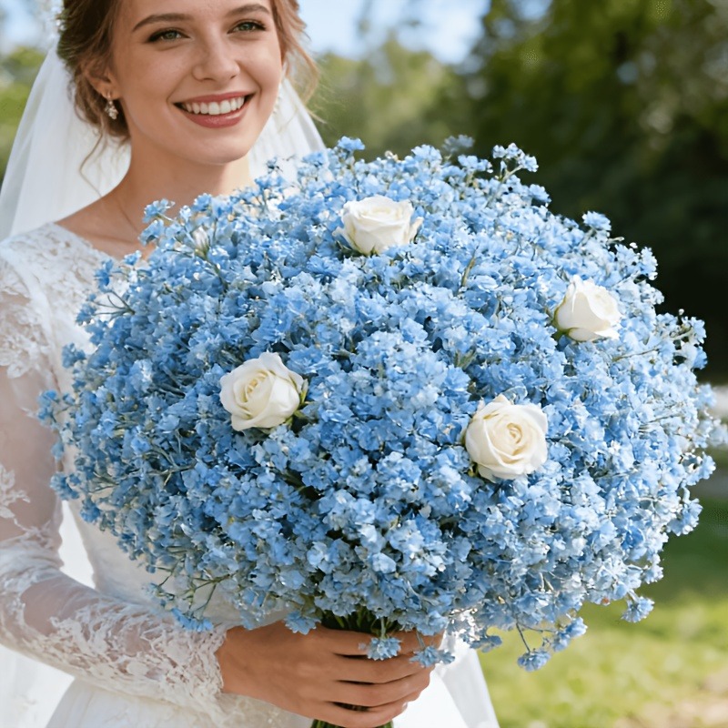 10 Adet Yapay Mavi Gypsophila  - Florist Supply Bulk incelemesi ve fiyatı