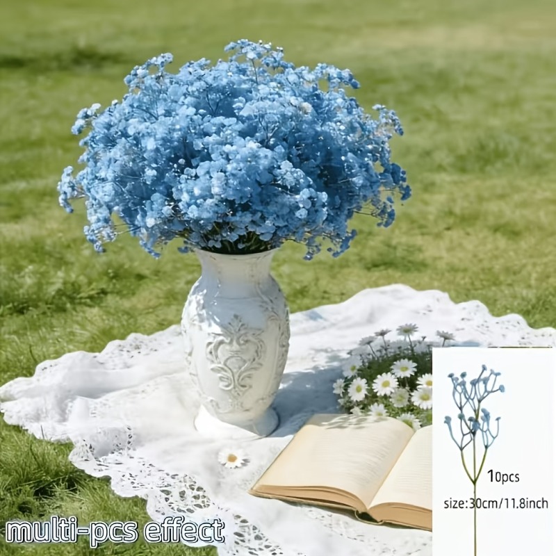 10 Adet Yapay Mavi Gypsophila  - Florist Supply Bulk incelemesi ve fiyatı
